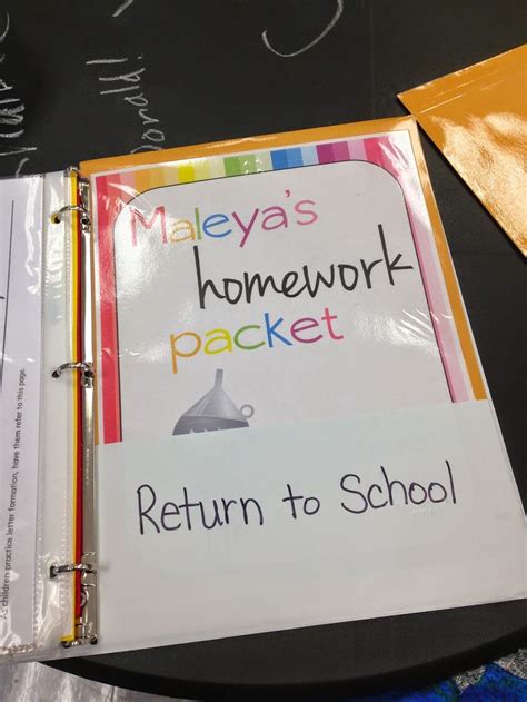 A Binder With Some Writing On It Next To A Blackboard That Says Maeyas
