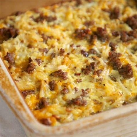 Egg Casserole With Sausage And Hash Browns Cheese Frosting Recipe