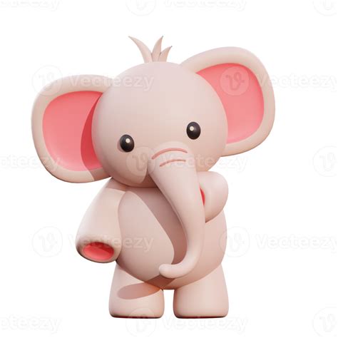 Cute Elephant 3d Illustration 9269319 Png