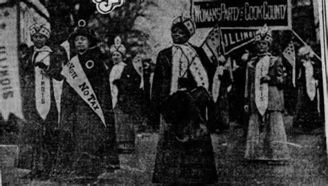 Ida B Wells Barnett Walking In The 1913 Suffrage Parade
