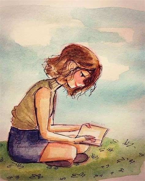 Reading Book Drawing Girl Drawing Sketch Book Girl Reading Book