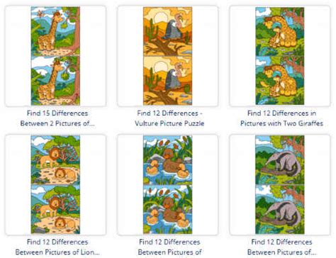 Download Printable Spot The Difference Worksheets From 8