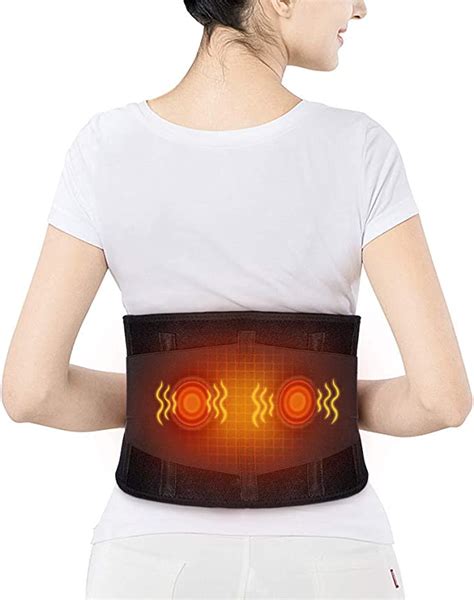 Heating Waist Massage Belt Lower Back Brace With Vibration Massage And