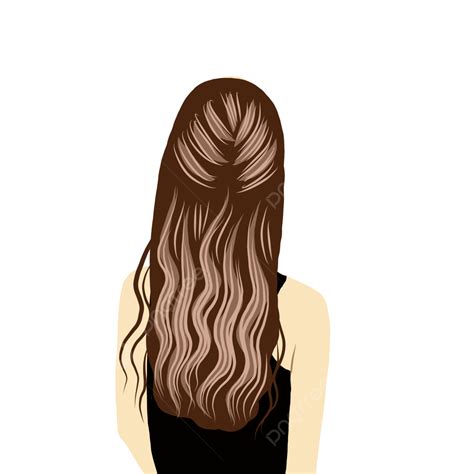 A Beautiful Girl Illustration Pretty Girl Hair Long Hair Png