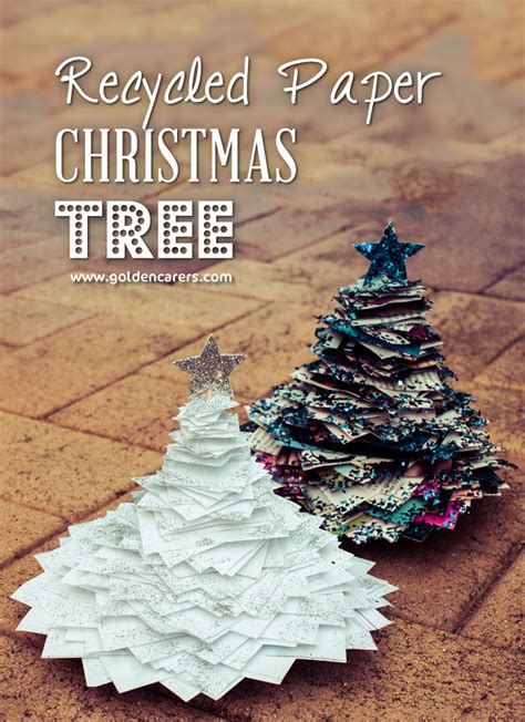 Recycled Paper Christmas Trees