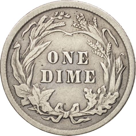 One Dime 1908 Barber Coin From United States Online Coin Club