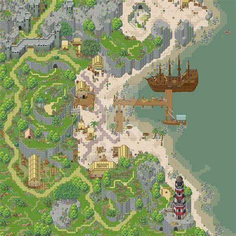 Rpg Maker Map Port Of Fantasia By Veresik On Deviantart