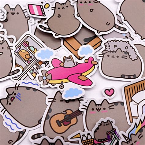 39pcs Creative Cute Self Made Fat Cat Sticker Scrapbooking Stickers