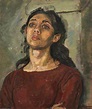Museu De Reproduções De Arte | retrato de uma senhora em vermelho por ...