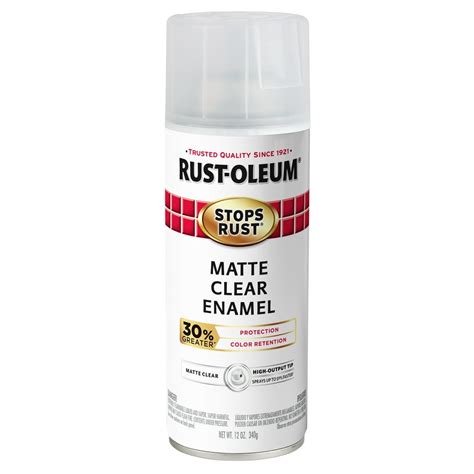 Clear Rust Oleum Stops Rust Advanced Matte Spray Paint 12 Oz