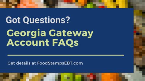 As a result, food stamp representatives are usually available to. Georgia Gateway Account Login - Food Stamps EBT