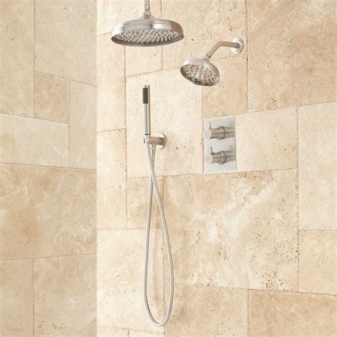 Hinson Dual Shower Head Shower System with Hand Shower | Shower system, Hand shower, Dual shower ...