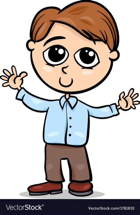 Cute Little Boy Cartoon Royalty Free Vector Image