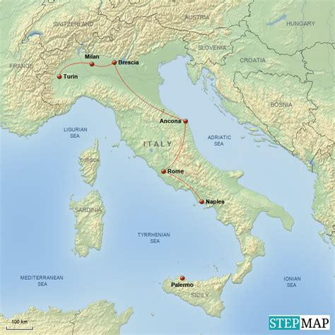 Stepmap Test Map Style 2 Landkarte Für Italy