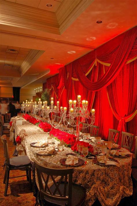 Sonal J Shah Event Consultants Llc Red And Gold Decor Ideas