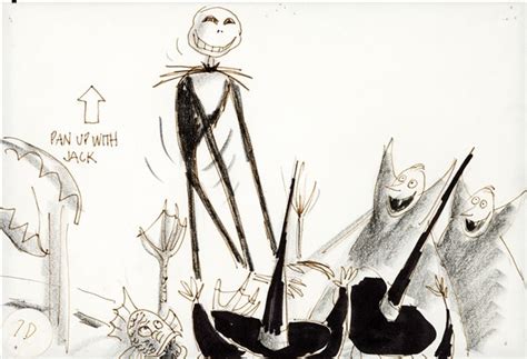 Tim Burtondisney Studio Concept Art Of Jack Skellington For