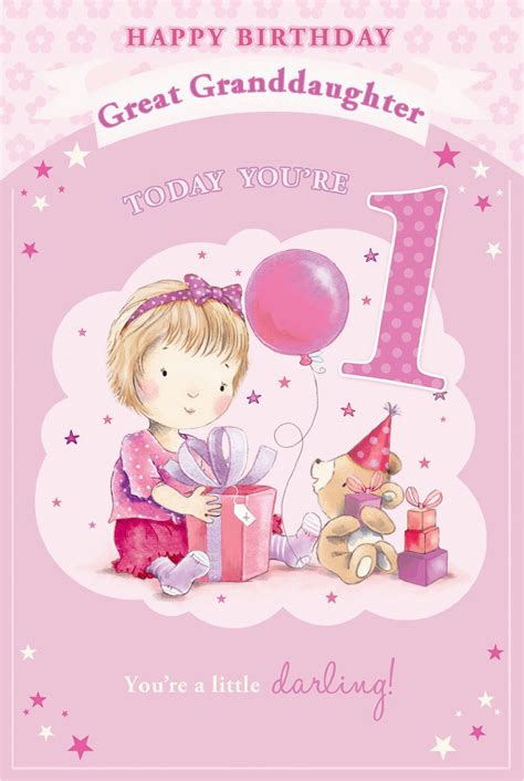 Our online greetings cards come in many styles and sizes. Granddaughters 1st Birthday Card Great Granddaughter 1st 1 ...