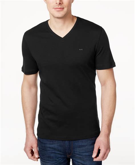 Michael Kors Mens V Neck Liquid Cotton T Shirt And Reviews T Shirts