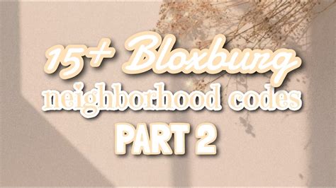 15 Free Bloxburg Roleplay Neighborhood Codes In 2023 Youtube