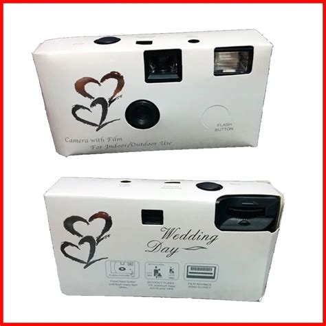 Hearts Disposable Wedding Bridal Camera With Flash 35mm And T Box