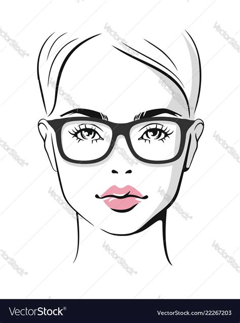 Young Woman Face Royalty Free Vector Image Vectorstock