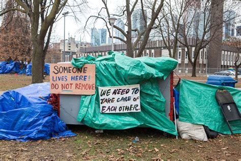 Housing Activists Toronto Shelter Hotel Program For Encampment