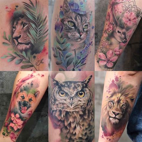 Watercolor Animal Tattoo