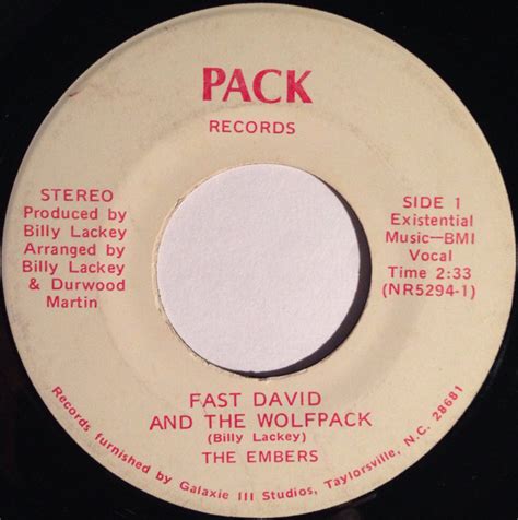The Embers Fast David And The Wolfpack Releases Discogs
