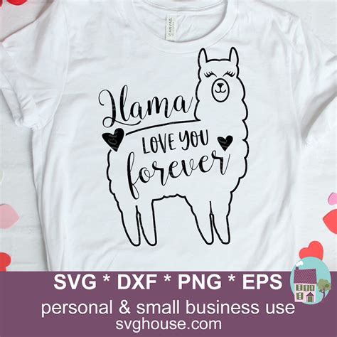 Llama Love You Forever Svg Etsy