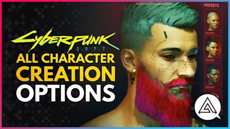 Cyberpunk 2077 All Character Creation Options Youtube