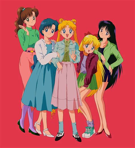 Aino Minako Hino Rei Kino Makoto Mizuno Ami Tsukino Usagi Bishoujo Senshi Sailor Moon Toei