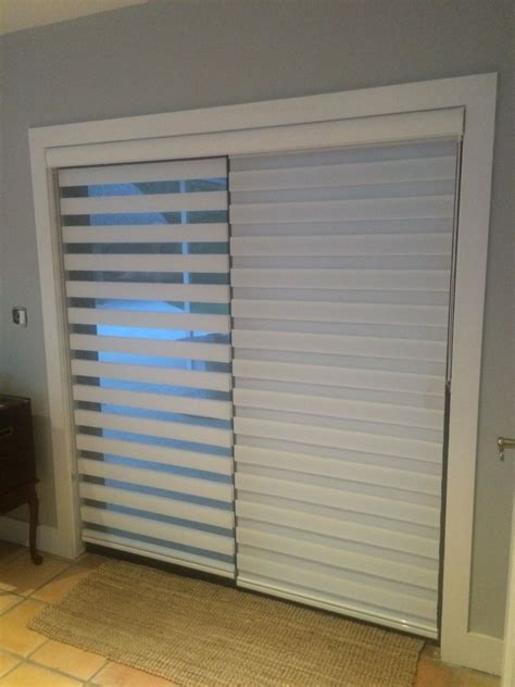 70x78 3 In 1 Zebra Privacy Shades With Custom Flat Wood Casing By