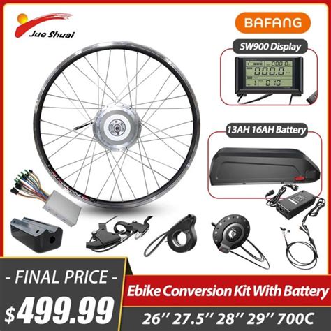 1316ah Hailong Battery Ebike Kit Conversion Bafang Motor Wheel 48v