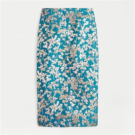 Jcrew Collection Pencil Skirt In Cherry Blossom Jacquard