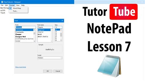 Notepad Tutorial Lesson 7 Page Setup And Print Youtube