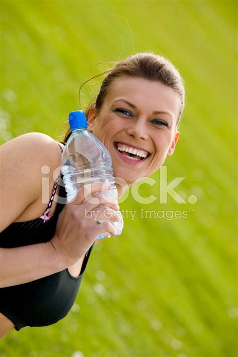 Woman Drinking Water Stock Photo Royalty Free Freeimages