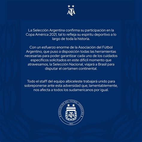 Los partidos y tabla de posiciones de copa américa se actualizan en tiempo real. Copa América 2021: Argentina confirmó su presencia en el ...