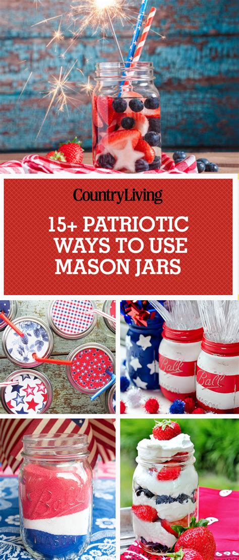 4th Of July Mason Jars Patriotic Mason Jar Craft And Food