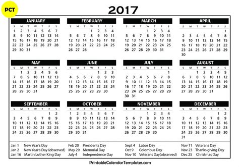 Printable Calendar 2017 Printable Graphics
