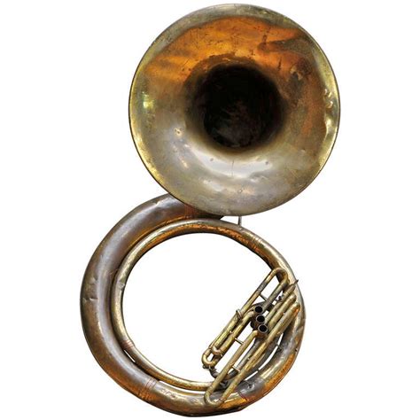 Monumental Brass Marching Band Sousaphone Tuba Horn Sculpture At 1stdibs