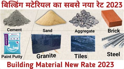 Building Material New Rate Construction Material Price