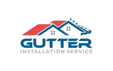 Illustration Graphic Vector Of Gutter Installation And Repair Service Logo Design Template Stock