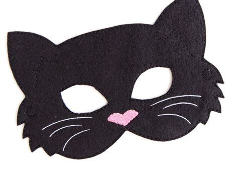 Kids Cat Mask Black Cat Costume Felt Mask Kids Face Mask