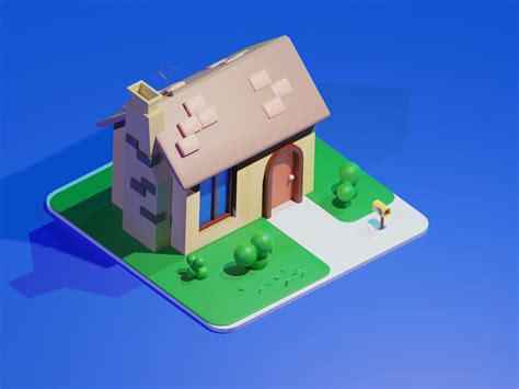 Artstation 3d Low Poly House