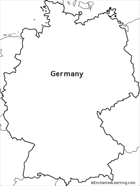 Outline Map Research Activity 1 Germany