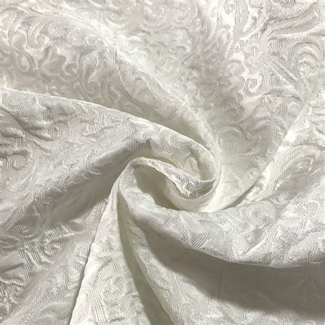 Off White High End Jacquard Fabric Polyeter Brocade Fabric Etsy Canada
