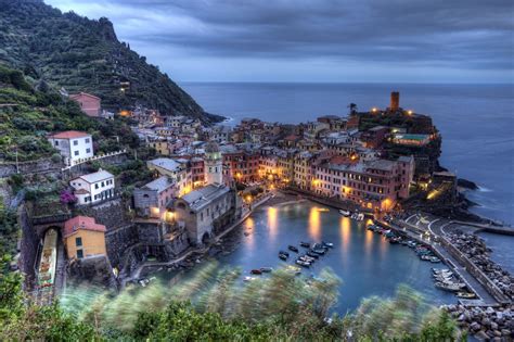 Vernazza At Dusk Cinque Terre Italy By Felipe Pitta On 500px Cool