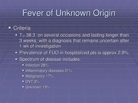 Ppt Fever Of Unknown Origin In A 79 Year Old Woman Powerpoint