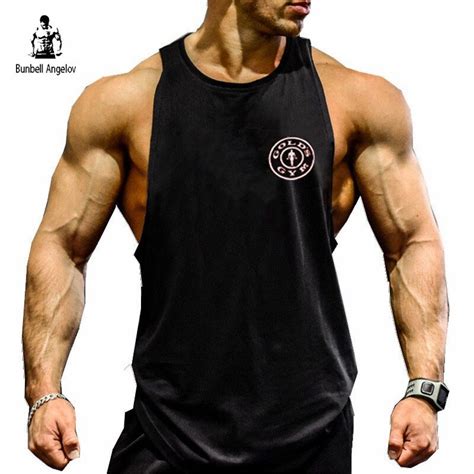 Golds Gyms Tank Top Men Bodybuilding Fitness Men Gyms Clothing