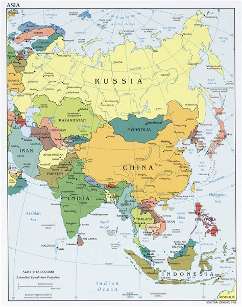 Mapa Pol Tico De Asia Tama O Completo Gifex